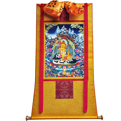 Vaisravana Image - Tibetan thangka painting, view 11