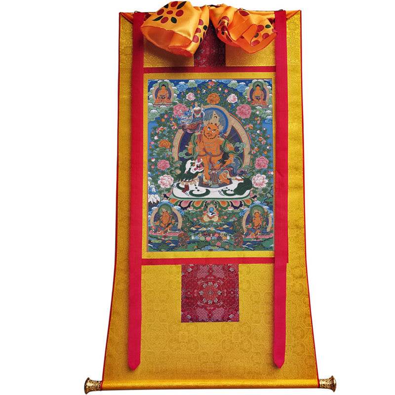 Vaisravana Image - Tibetan thangka painting, view 11