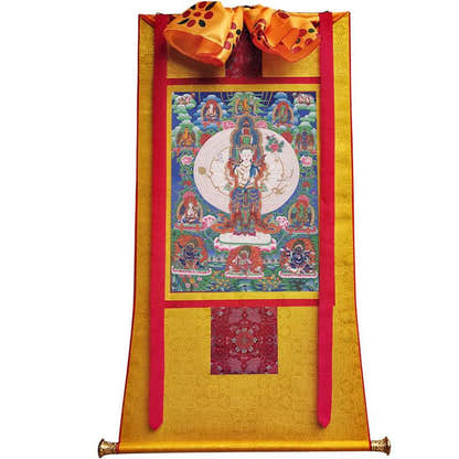 1000 Arms Avalokiteshvara Image - Tibetan thangka painting, view 11