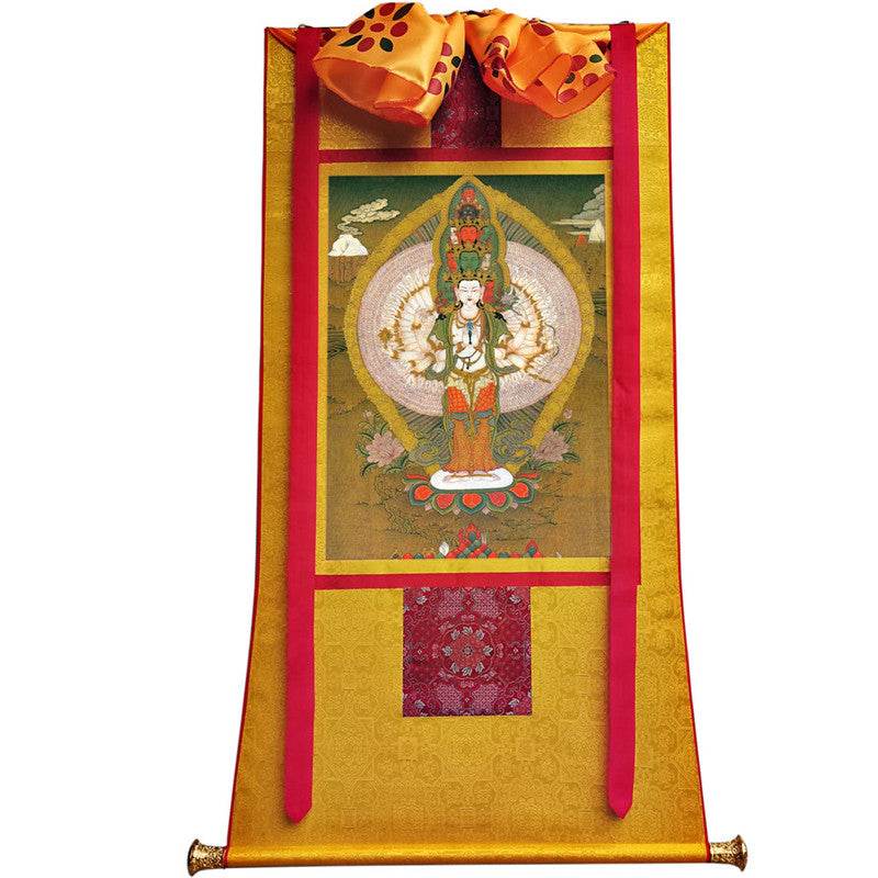 1000 Arms Avalokiteshvara Image - Tibetan thangka painting, view 11