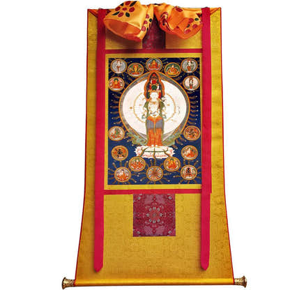 The Thousand-hand Avalokiteshvara - Tibetan thangka painting, view 6