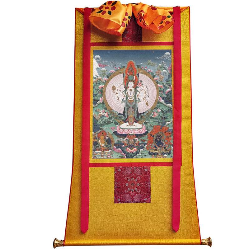 1000 Arms Avalokiteshvara Image - Tibetan thangka painting, view 11