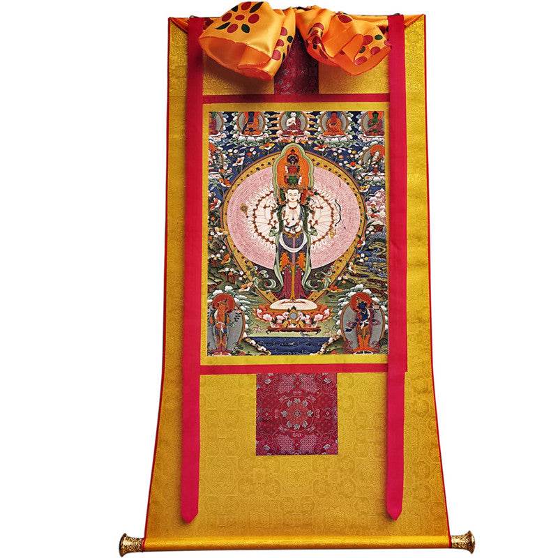 1000 Arms Avalokiteshvara Image - Tibetan thangka painting, view 11