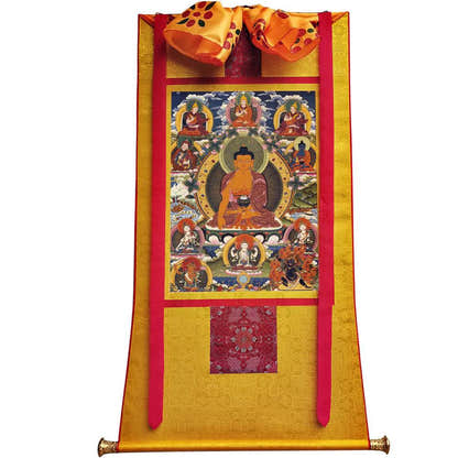 Shakyamuni Image - Tibetan thangka painting, view 11