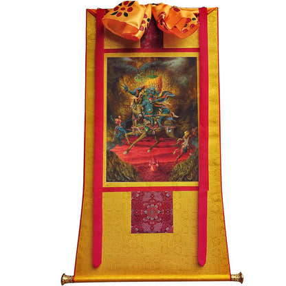 Palden Lhamo / Magzor Gyalmo / Shri Devi - Tibetan thangka painting, view 18