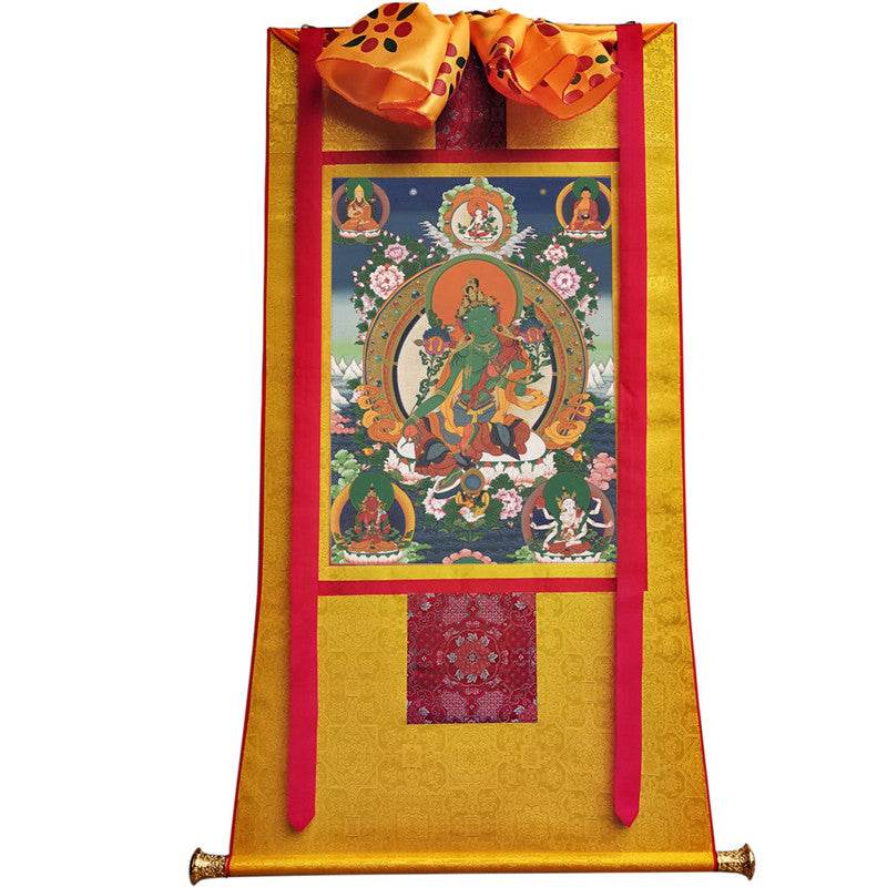 Green Tara Image - Tibetan thangka painting, view 11