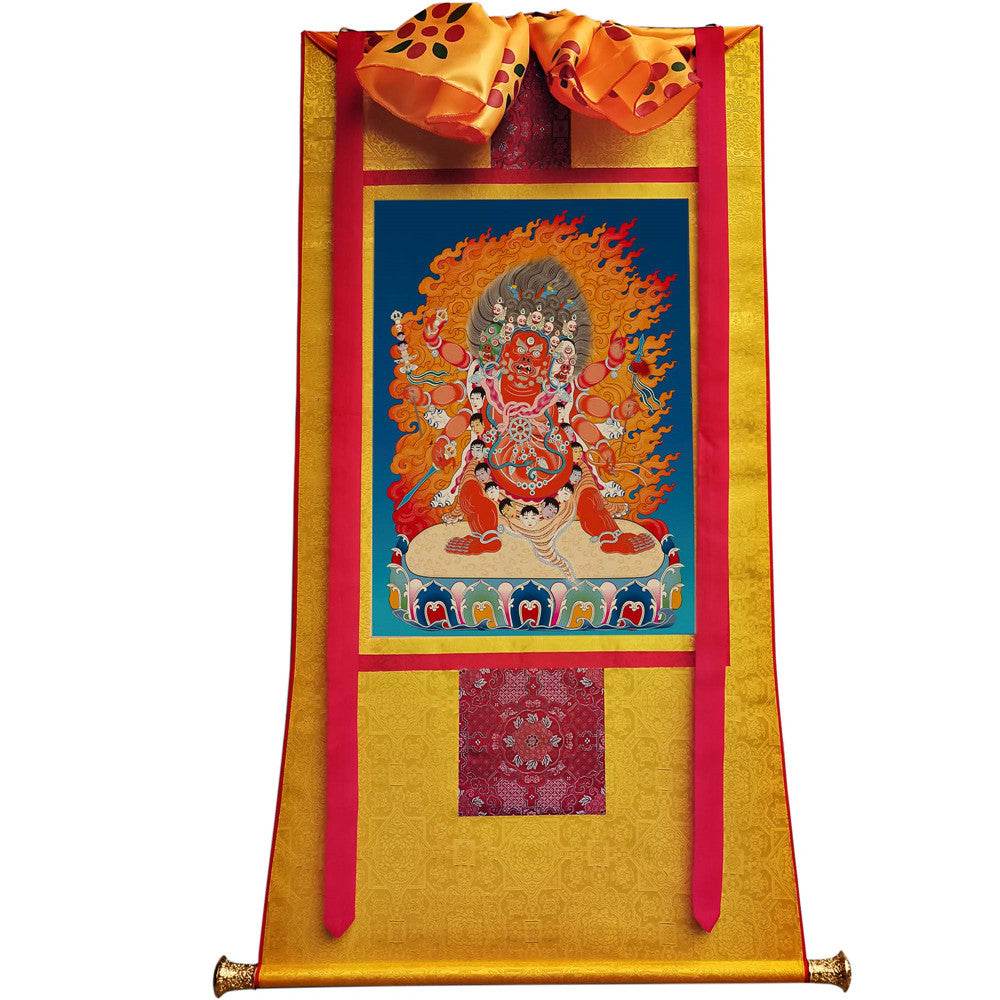 Hayagriva - Tibetan thangka painting, view 6