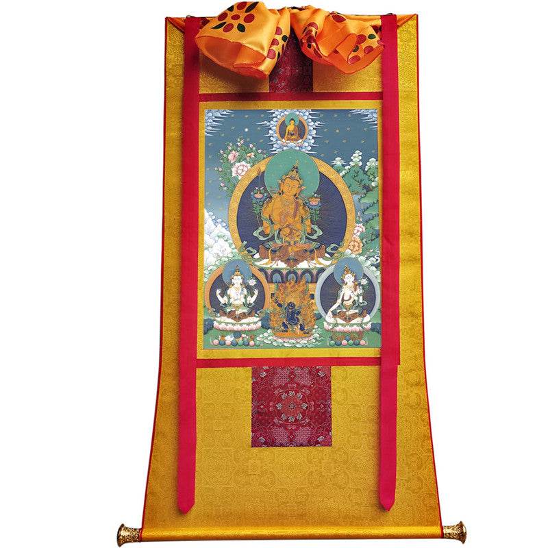 Manjusri Image - Tibetan thangka painting, view 11