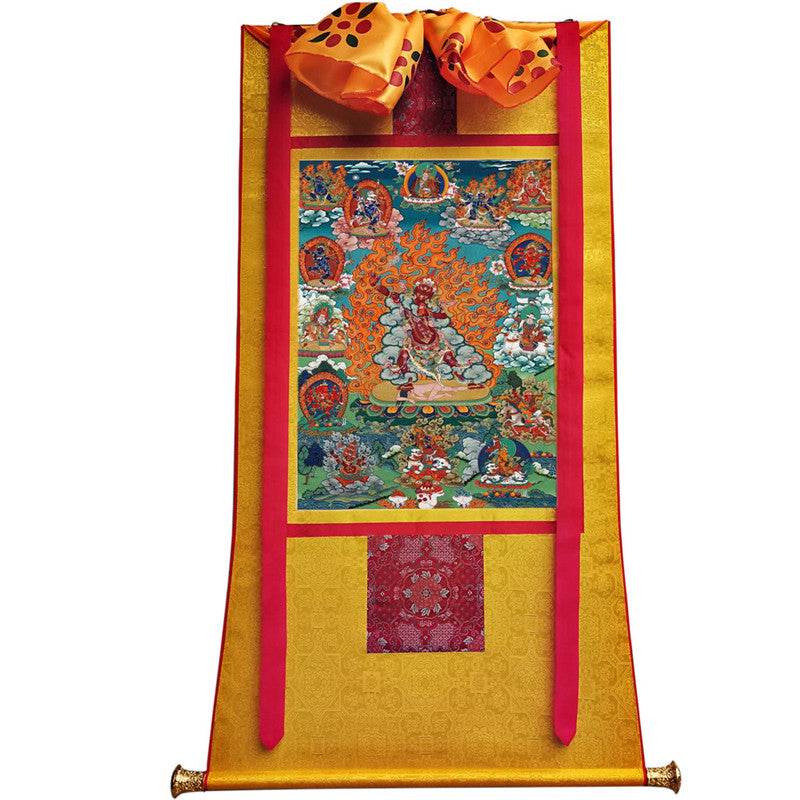 Guru Rinpoche Image - Tibetan thangka painting, view 11