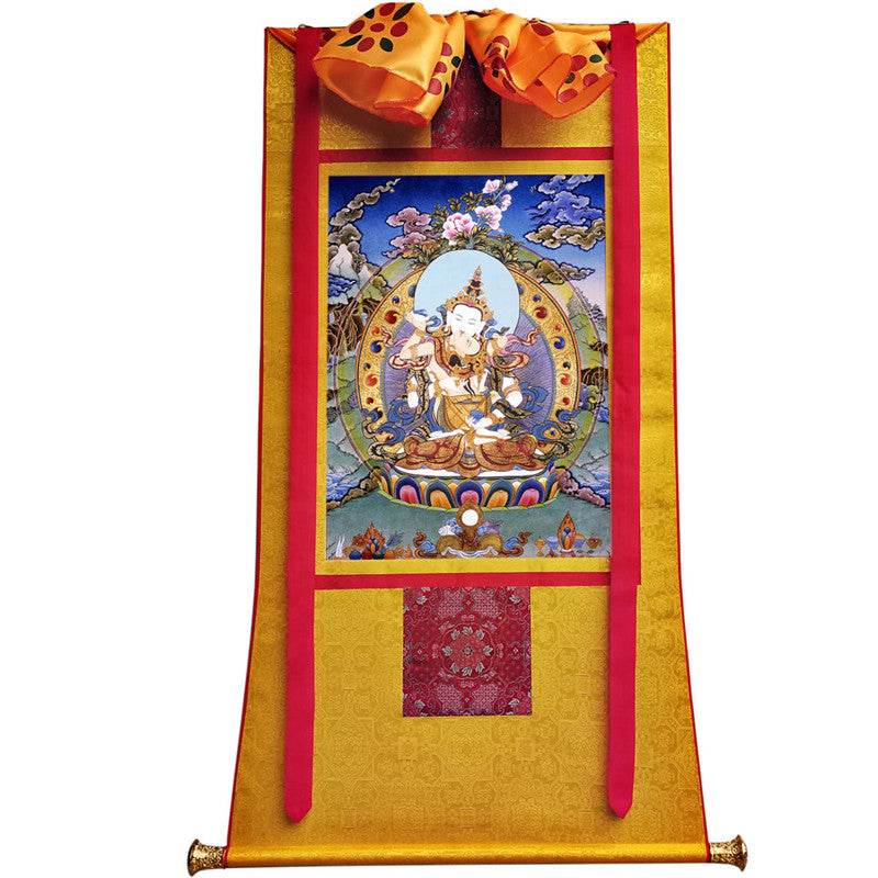 Vajrasatva in Yab Yum Image - Tibetan thangka painting, view 11