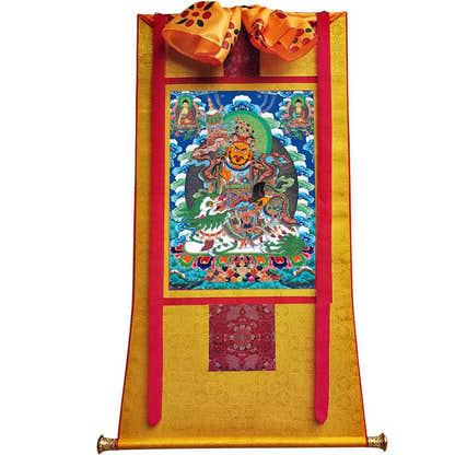 Vaisravana Image - Tibetan thangka painting, view 11