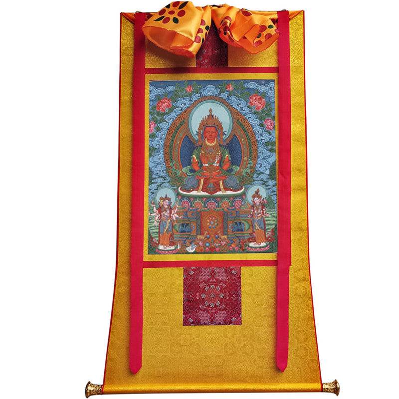Amitayus Image - Tibetan thangka painting, view 11