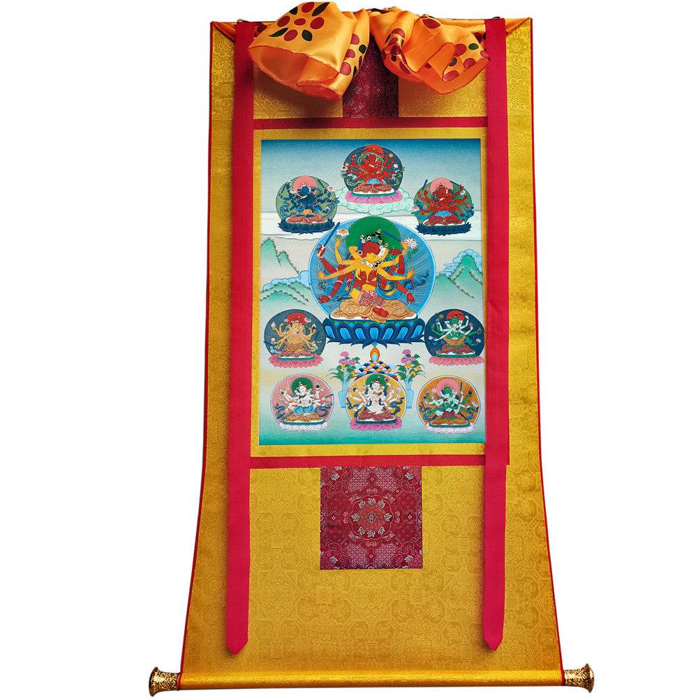 9 Yab-Yum Manjusri Thangka - Tibetan thangka painting, view 6