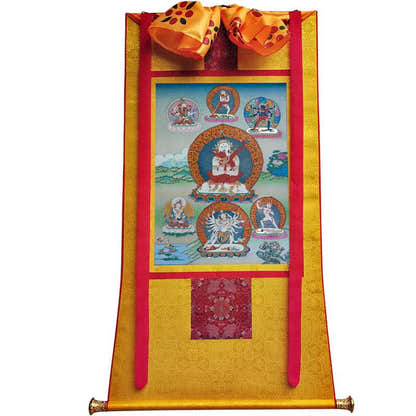 Vajrasatva in Yab Yum Image - Tibetan thangka painting, view 11