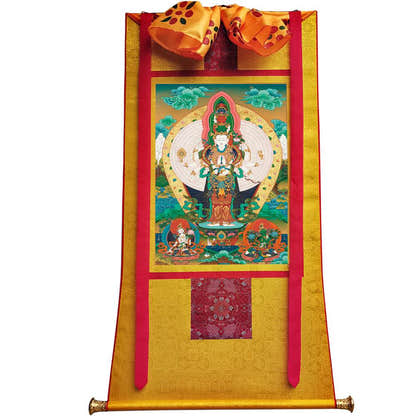 1000 Arms Avalokiteshvara Image - Tibetan thangka painting, view 11