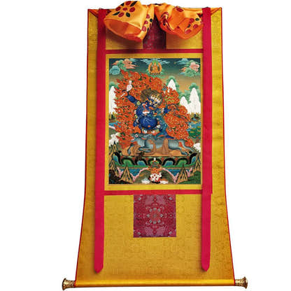 Yamantaka Vajrabhairava - Tibetan thangka painting, view 6