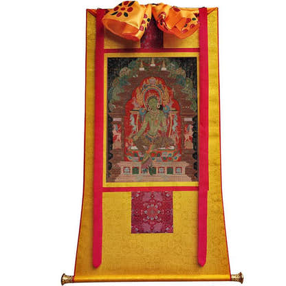 Green Tara Image - Tibetan thangka painting, view 11
