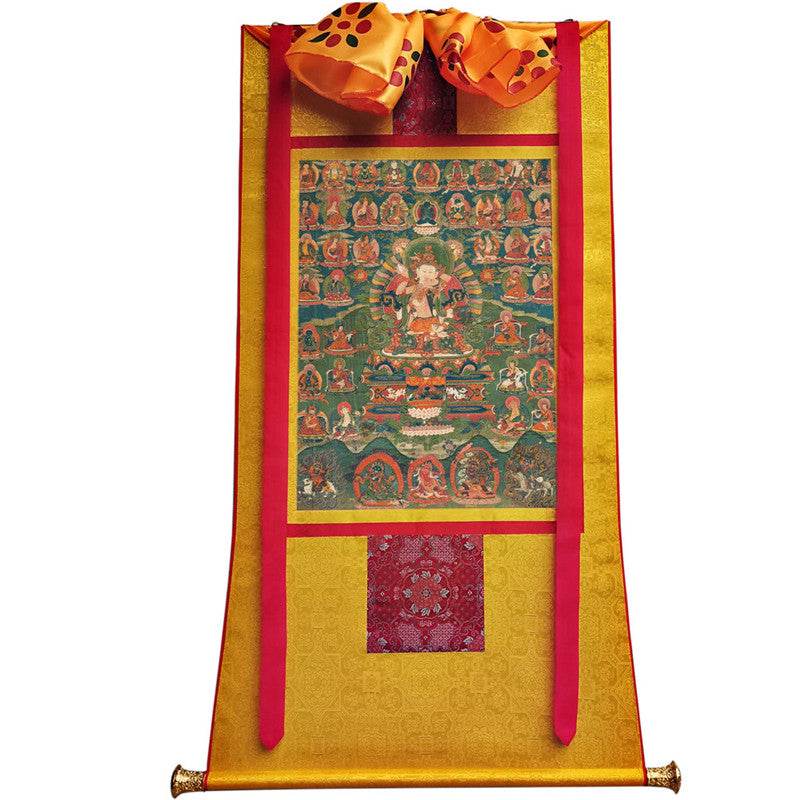 Guru Rinpoche Image - Tibetan thangka painting, view 11
