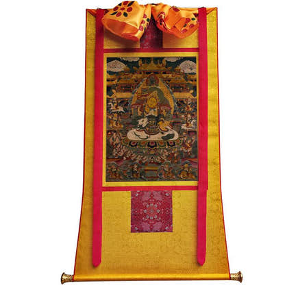 Vaisravana Image - Tibetan thangka painting, view 11
