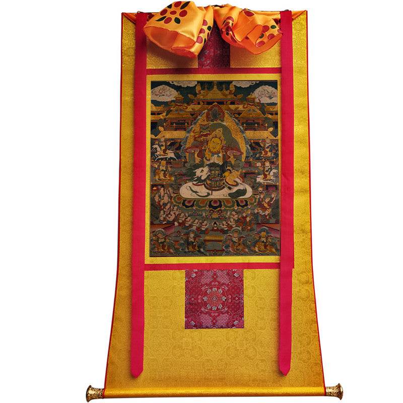 Vaisravana Image - Tibetan thangka painting, view 11
