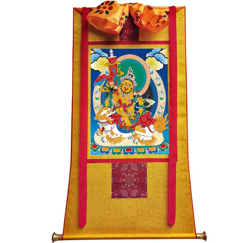 Vaisravana Image - Tibetan thangka painting, view 11