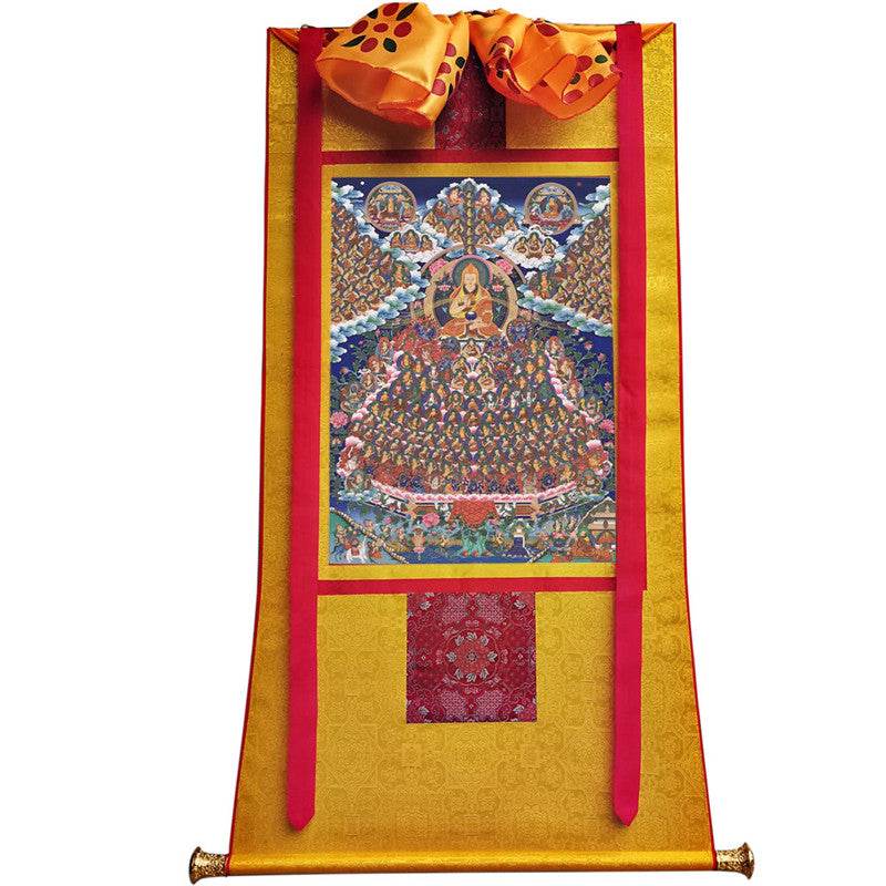 Je Tsongkhapa Refuge Tree Image - Tibetan thangka painting, view 11