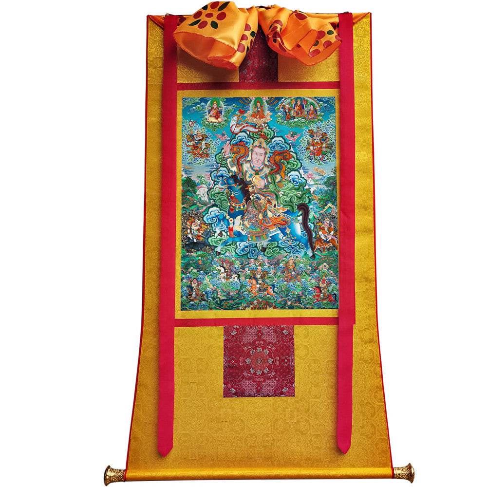 King Gesar - Tibetan thangka painting, view 5