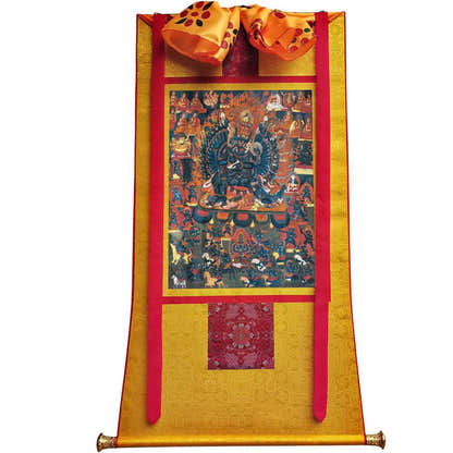 Vajrabhairava / Yamantaka - 13th Century Old Version - Tibetan thangka painting, view 6