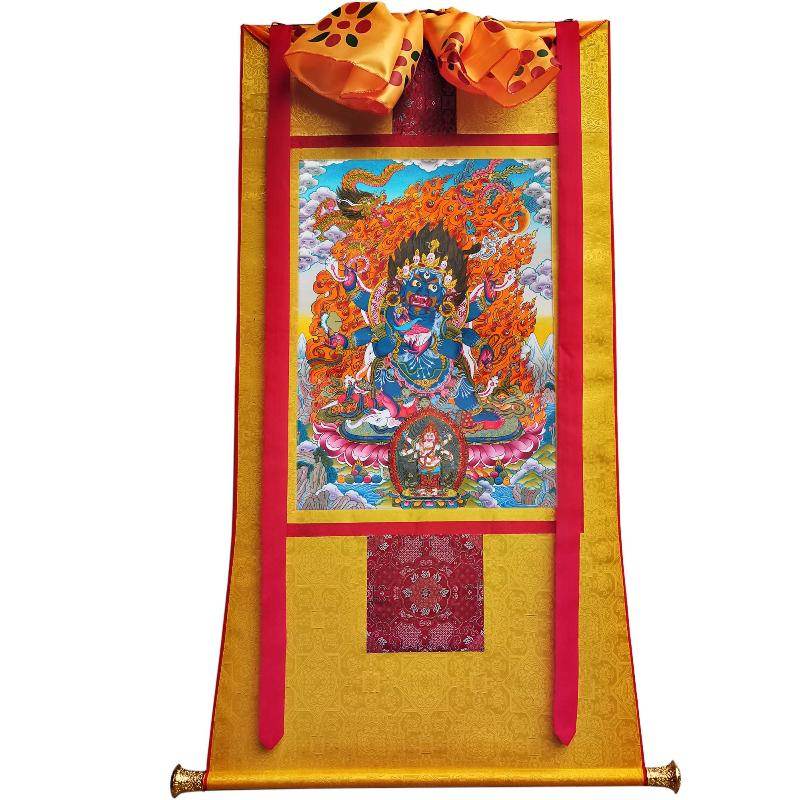 Mahakala - Tibetan thangka painting, view 6
