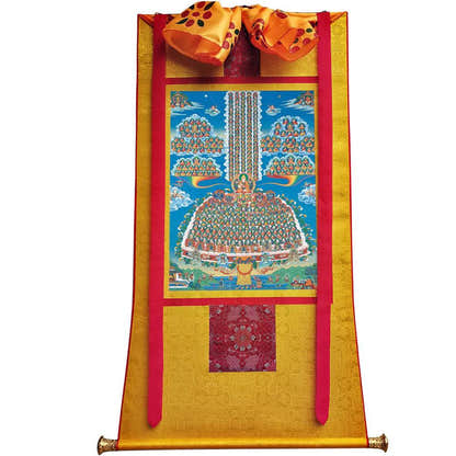 Tsongkhapa's Refuge Tree - 18th Century - Tibetan thangka painting, view 6