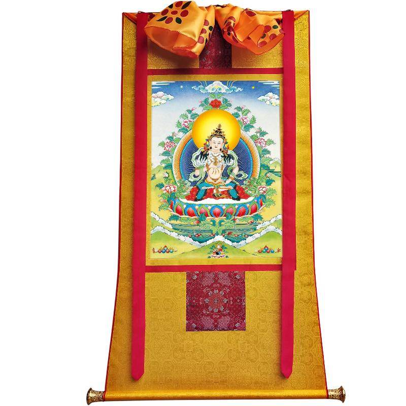Vajrasattva - Tibetan thangka painting, view 6