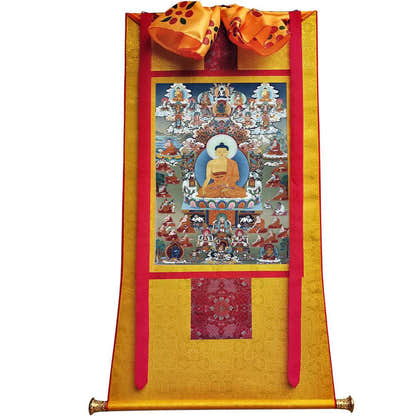 Shakyamuni Image - Tibetan thangka painting, view 11