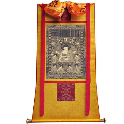 sikhina Buddha Image - Tibetan thangka painting, view 11