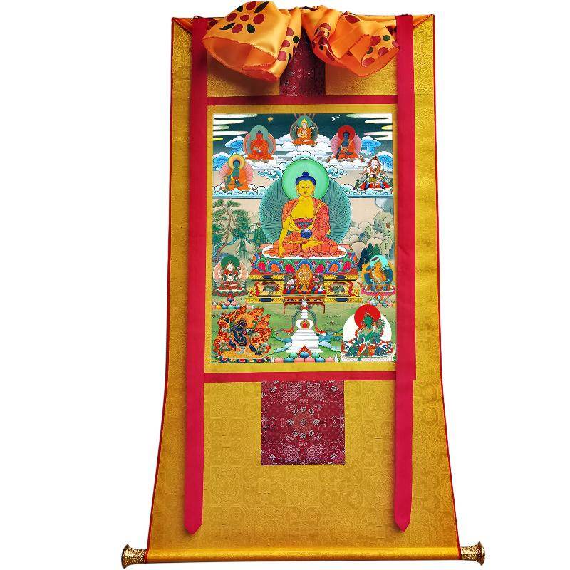 Shakyamuni - Tibetan thangka painting, view 6