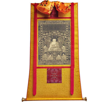 Kassapa Buddha Image - Tibetan thangka painting, view 11