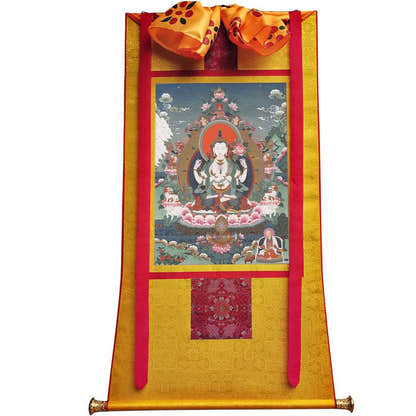 Chenrezig Image - Tibetan thangka painting, view 11