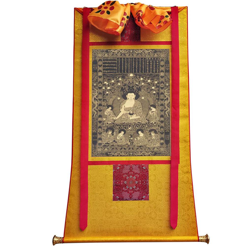 Viśvabhu - Tibetan thangka painting, view 6