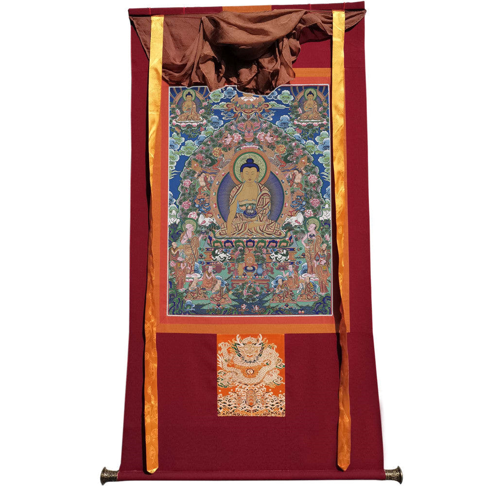 Shakyamuni Image - Tibetan thangka painting, view 12