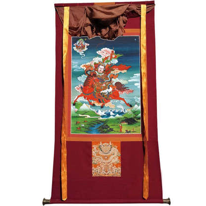King Gesar - Tibetan thangka painting, view 7