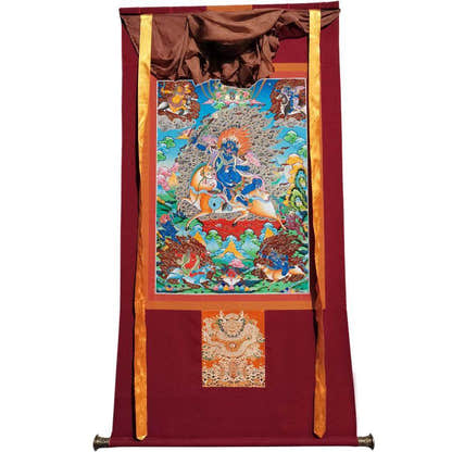 Palden Lhamo / Magzor Gyalmo / Shri Devi - Tibetan thangka painting, view 7