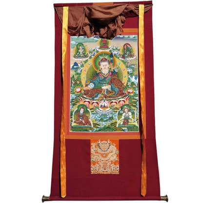 Padmasambhava - Guru Rinpoche - Tibetan thangka painting, view 22