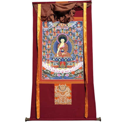 35 Confession Buddhas - Tibetan thangka painting, view 7
