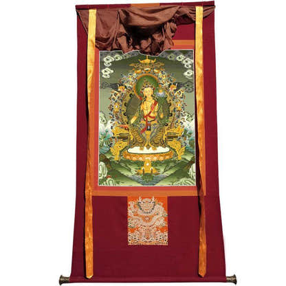 Maitreya - Future Buddha - Tibetan thangka painting, view 7