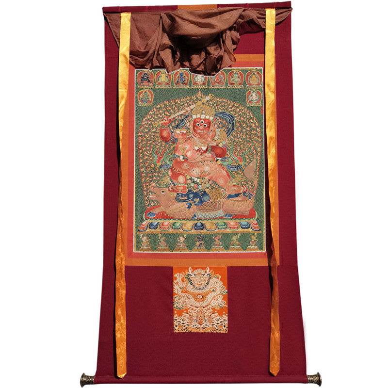 Rakta,Yamari Image - Tibetan thangka painting, view 12