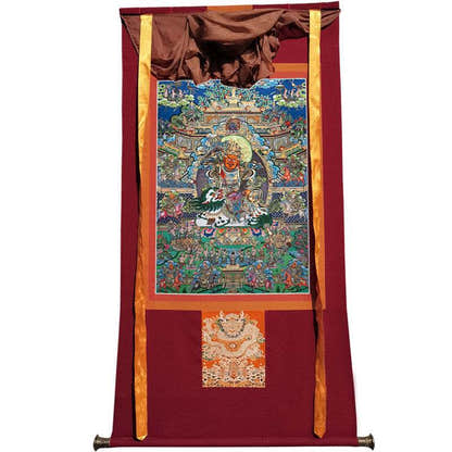 Vaisravana Image - Tibetan thangka painting, view 12