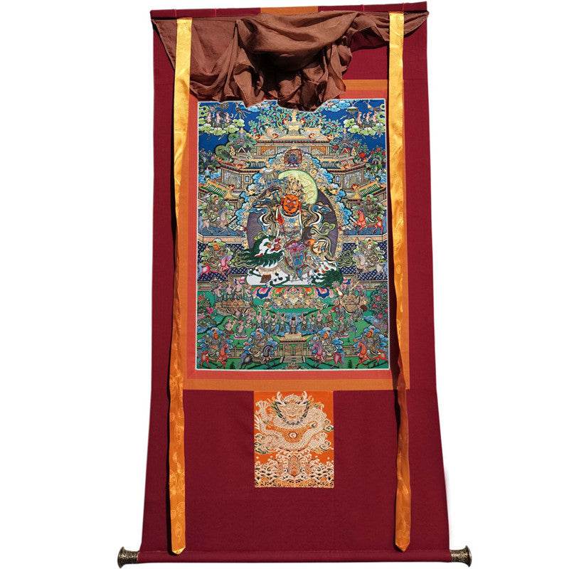 Vaisravana Image - Tibetan thangka painting, view 12