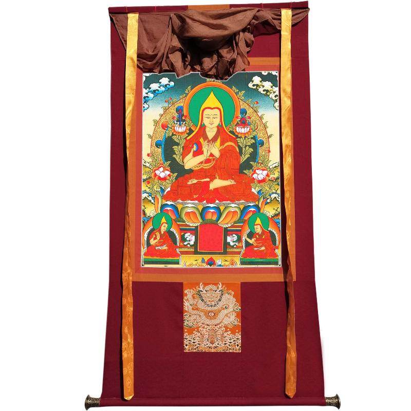 Tsongkhapa - Tibetan thangka painting, view 22