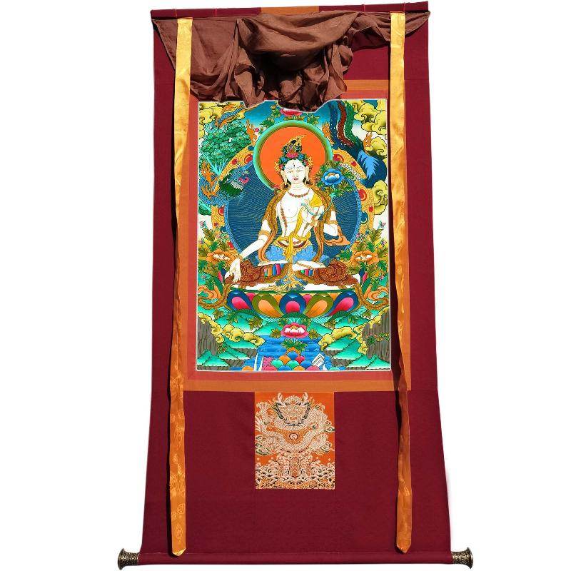 White Tara - Tibetan thangka painting, view 7