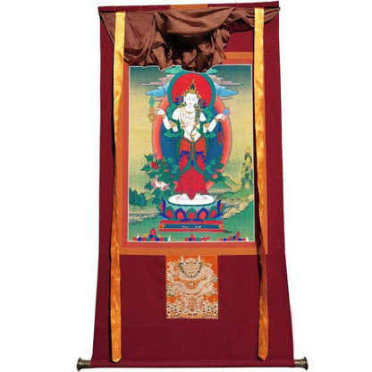 Chenrezig - Padmapani - Tibetan thangka painting, view 7