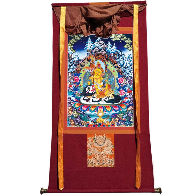 Vaisravana Image - Tibetan thangka painting, view 12